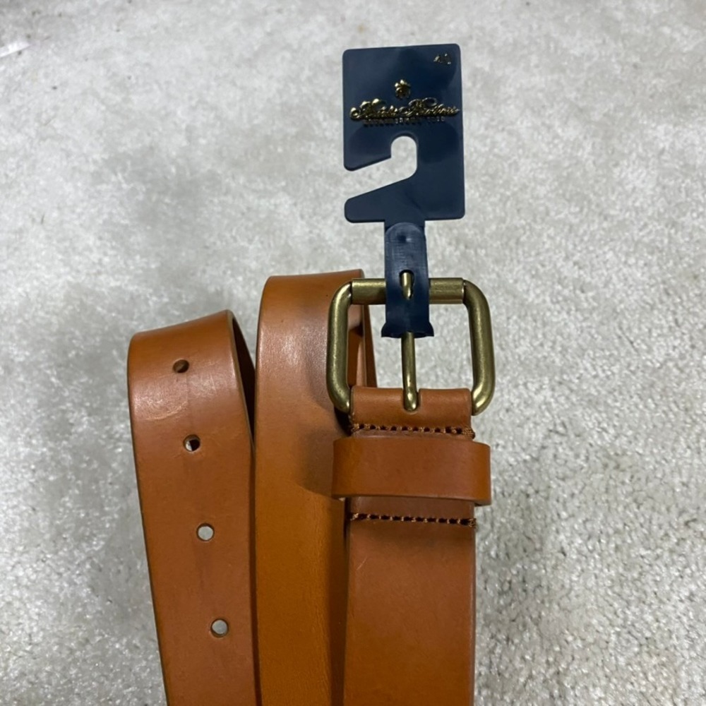 Brooks Brothers Belt Mens 40 Tan Brown Genuine Leather Belt Made in Italy